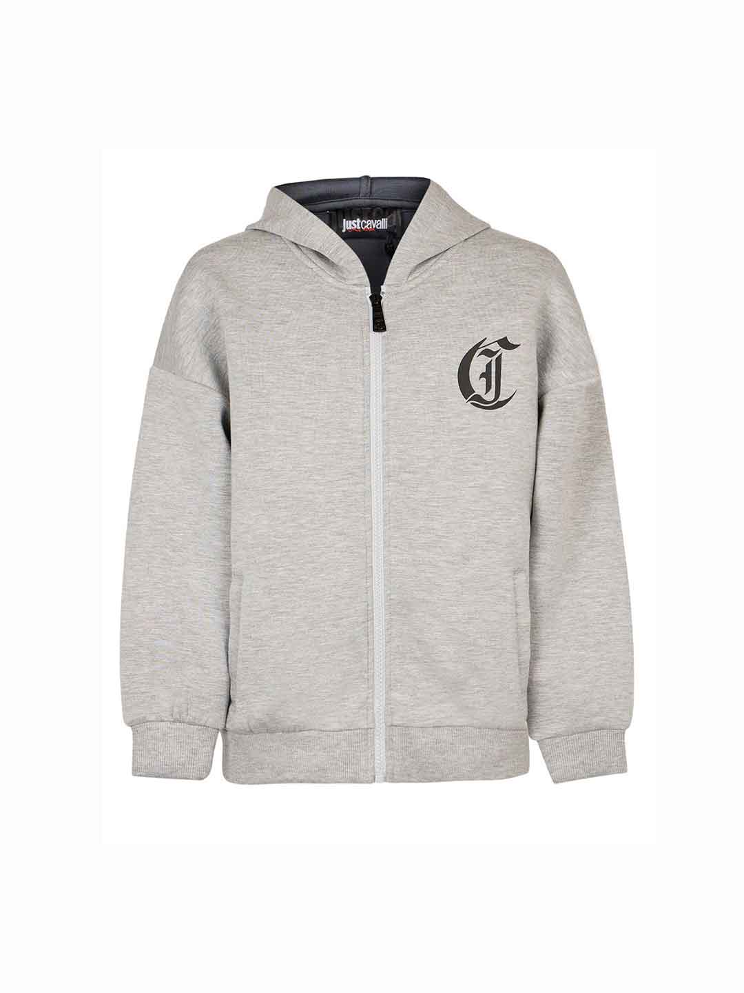 Just Cavalli felpa kids grigio con zip 2-14 anni 26003 GRIGIO JUST CAVALLI 