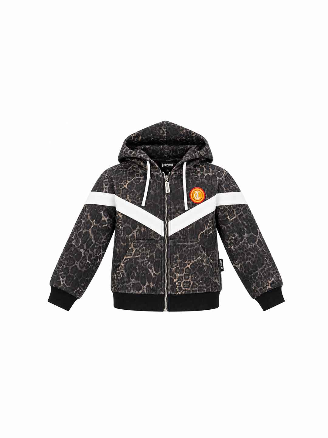 Just Cavalli felpa kids maculata con cappuccio e zip 2-14 anni 26109 MACULATO JUST CAVALLI 