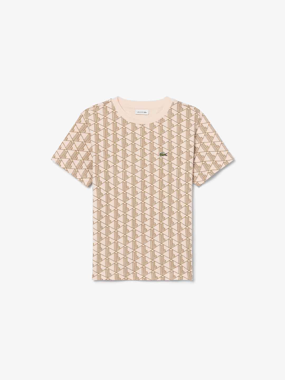 Lacoste t-shirt kids rosa logo all-over 2-6 anni 847871-AN1 ROSA LACOSTE 