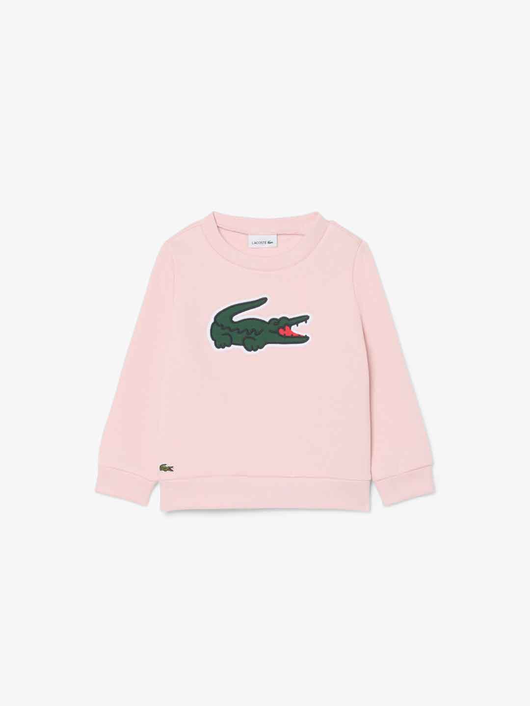 Lacoste felpa kids rosa girocollo maxi logo 2-6 anni 847880-AL5 ROSA LACOSTE 