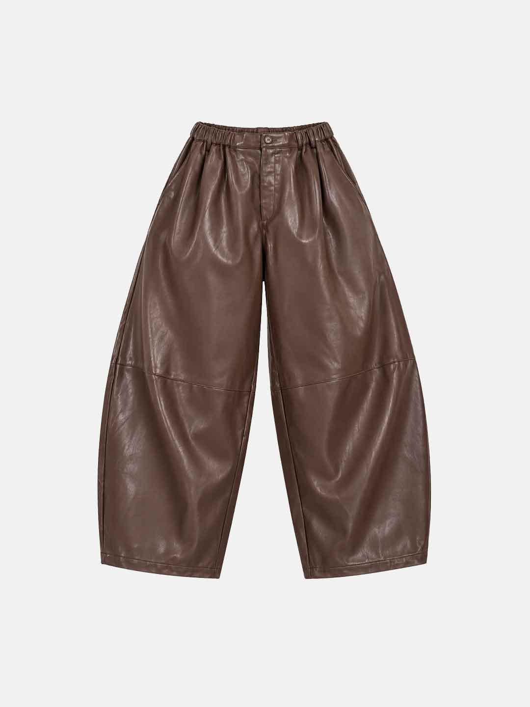 Madelys pantalone marrone in pelle E9515 MARRONE MADELYS 