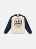 Madelys felpa beige con maniche blu