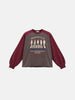 Madelys felpa grigio con maniche bordeaux