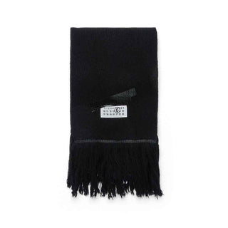 Maison Margiela sciarpa nero con logo M61055 MM08Z NERO MAISON MARGIELA 