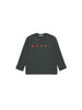 Marni t-shirt antracite con stampa rossa