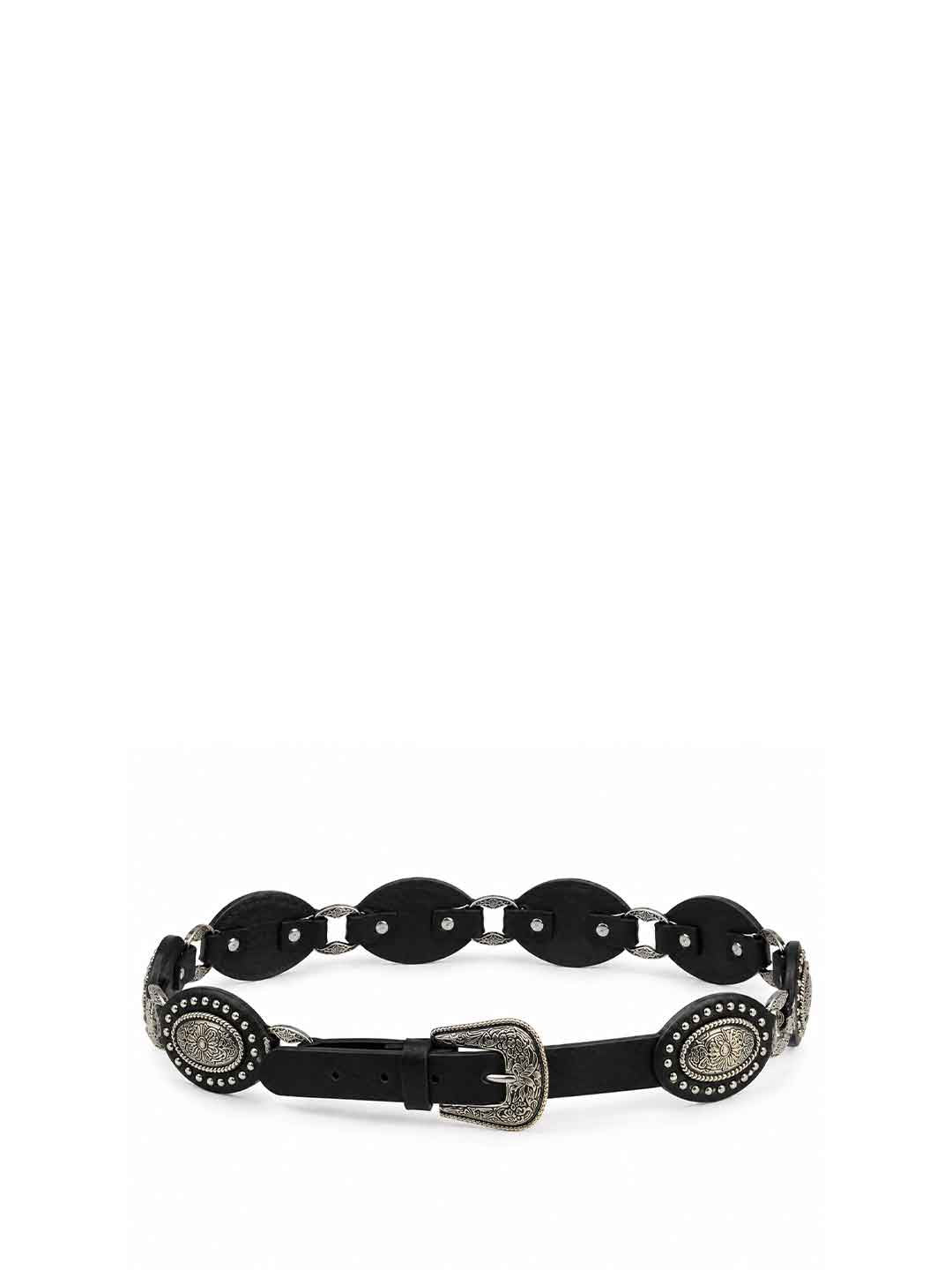 Mazzola cintura nero e argento 0005P NERO MAZZOLA 