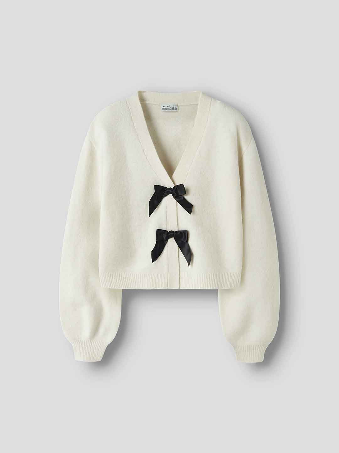 Name It cardigan kids bianco con fiocchi neri 7-14 anni 13239787 PANNA NAME IT 
