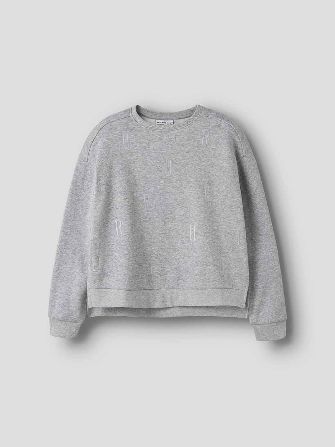 Name It felpa kids grigio con lettere 7-14 anni 13256859 GRIGIO NAME IT 