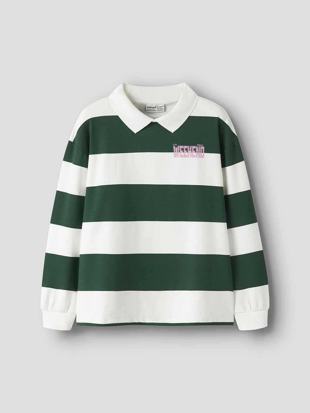 Name It felpa kids bianco con righe verdi 9-14 anni 13259007V BIANCO NAME IT 