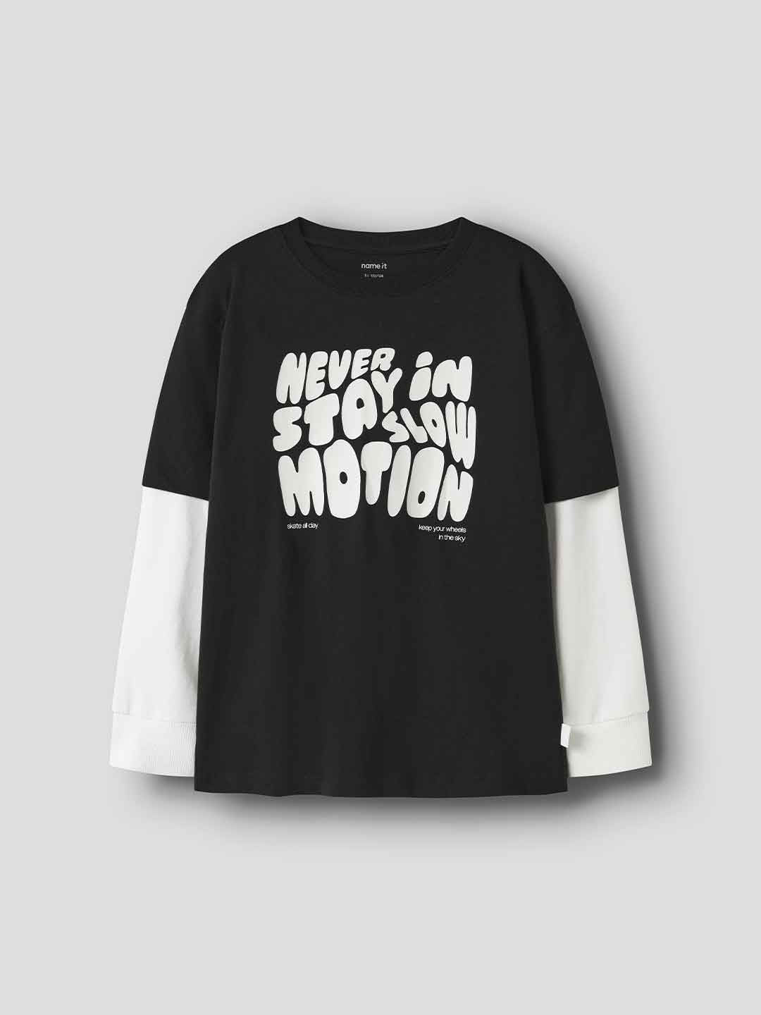 Name It felpa kids nero con stampa bianca 7-14 anni 13259205N NERO NAME IT 