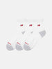 New Balance calzini bianco logo rosso set da 3 paia