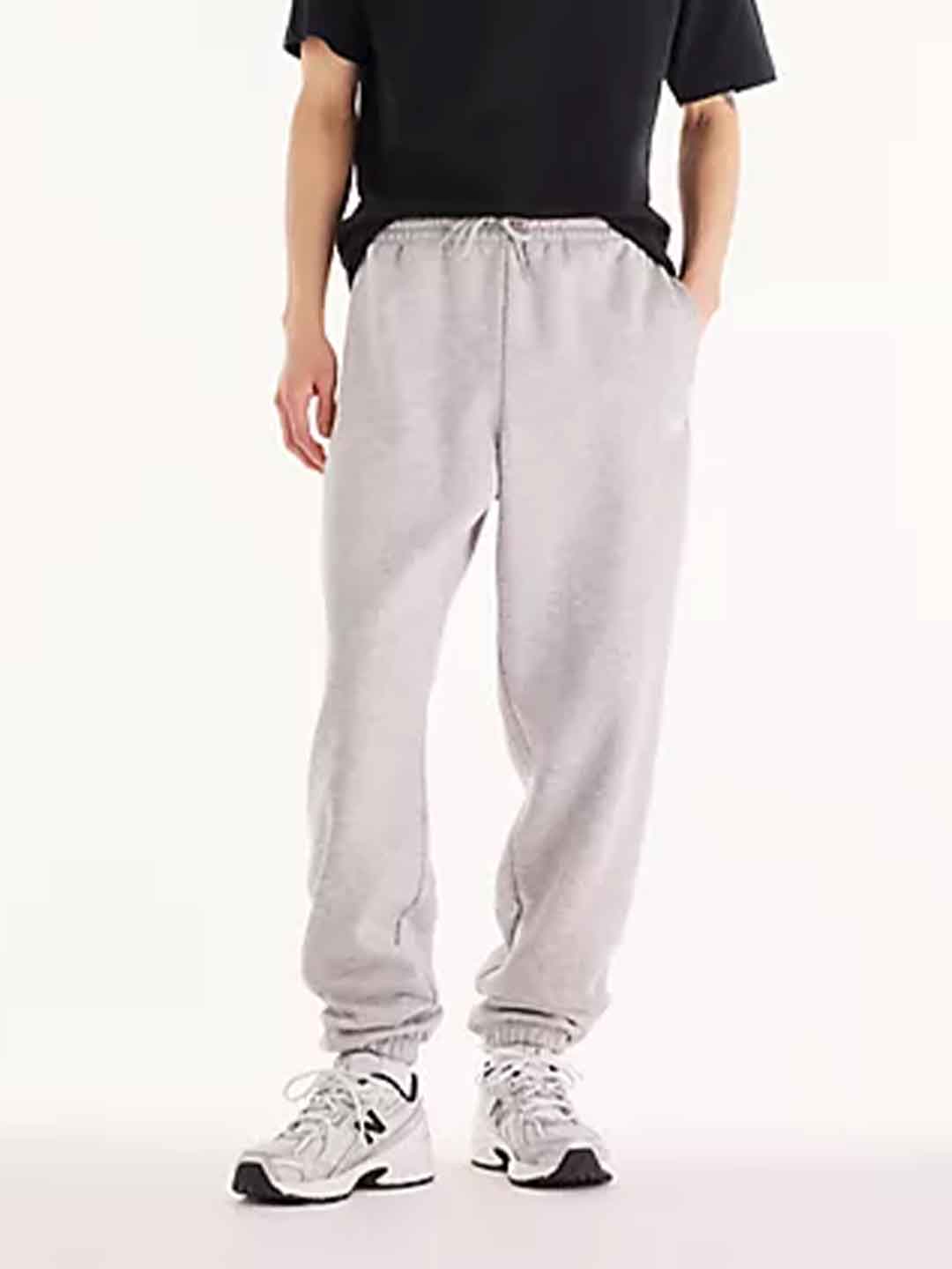 New Balance pantaloni grigio con logo bianco MP41503 GRIGIO NEW BALANCE 