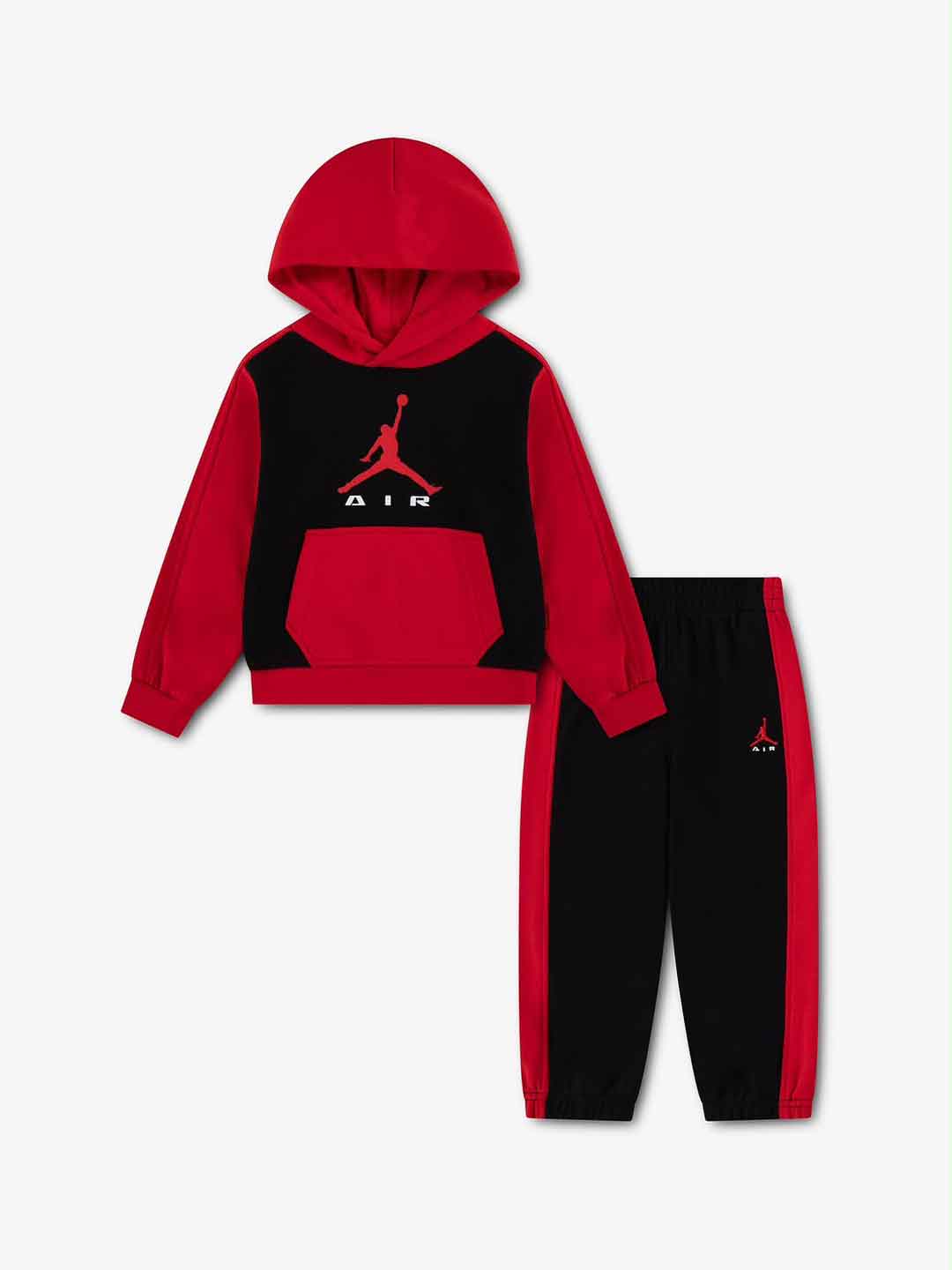 Nike coordinato kids nero con logo rosso 2-7 anni 85G184-R0P NERO NIKE 