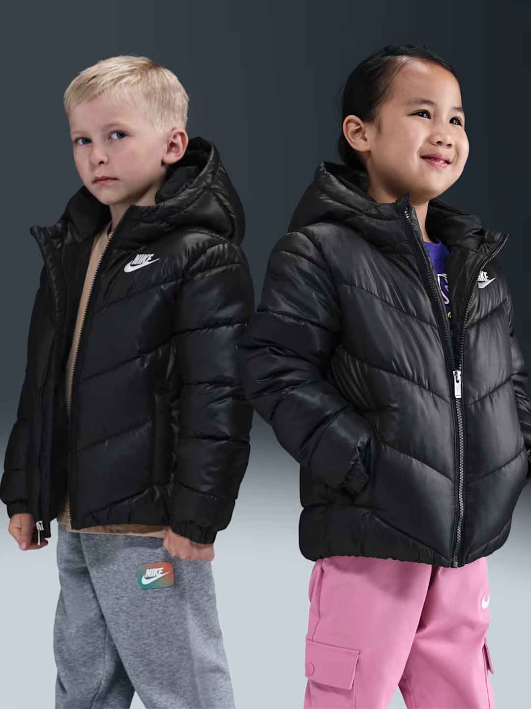 Nike giubbino kids nero 2-7 anni 86N074-023 NERO NIKE 