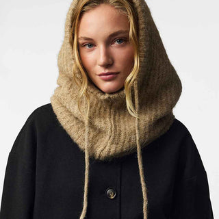 Pieces cappello beige balaclava 17154954 BEIGE PIECES 