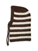 Pieces cappello fantasia a righe balaclava