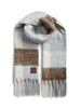 Pieces sciarpa grigio a quadri