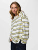 Pieces t-shirt giallo a righe