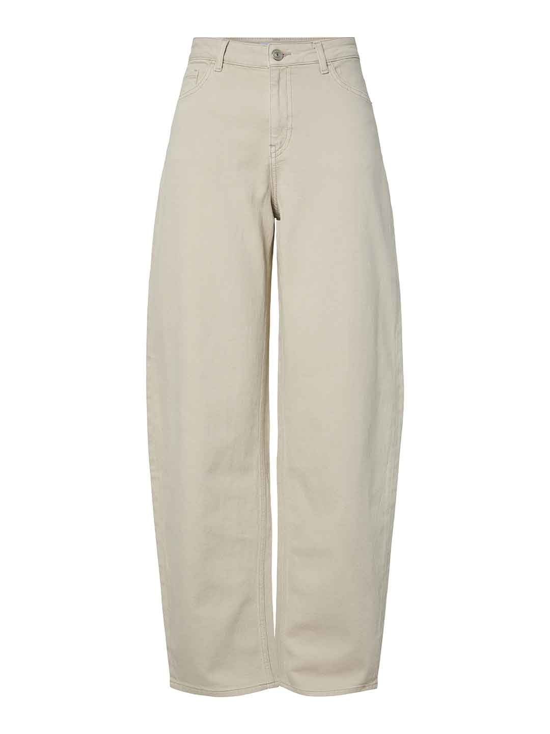 Pieces jeans beige barrel 17165934 BEIGE PIECES 