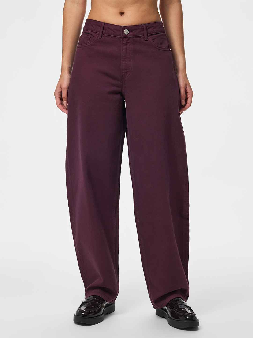 Pieces jeans bordeaux barrel 17165934 BORDEAUX PIECES 