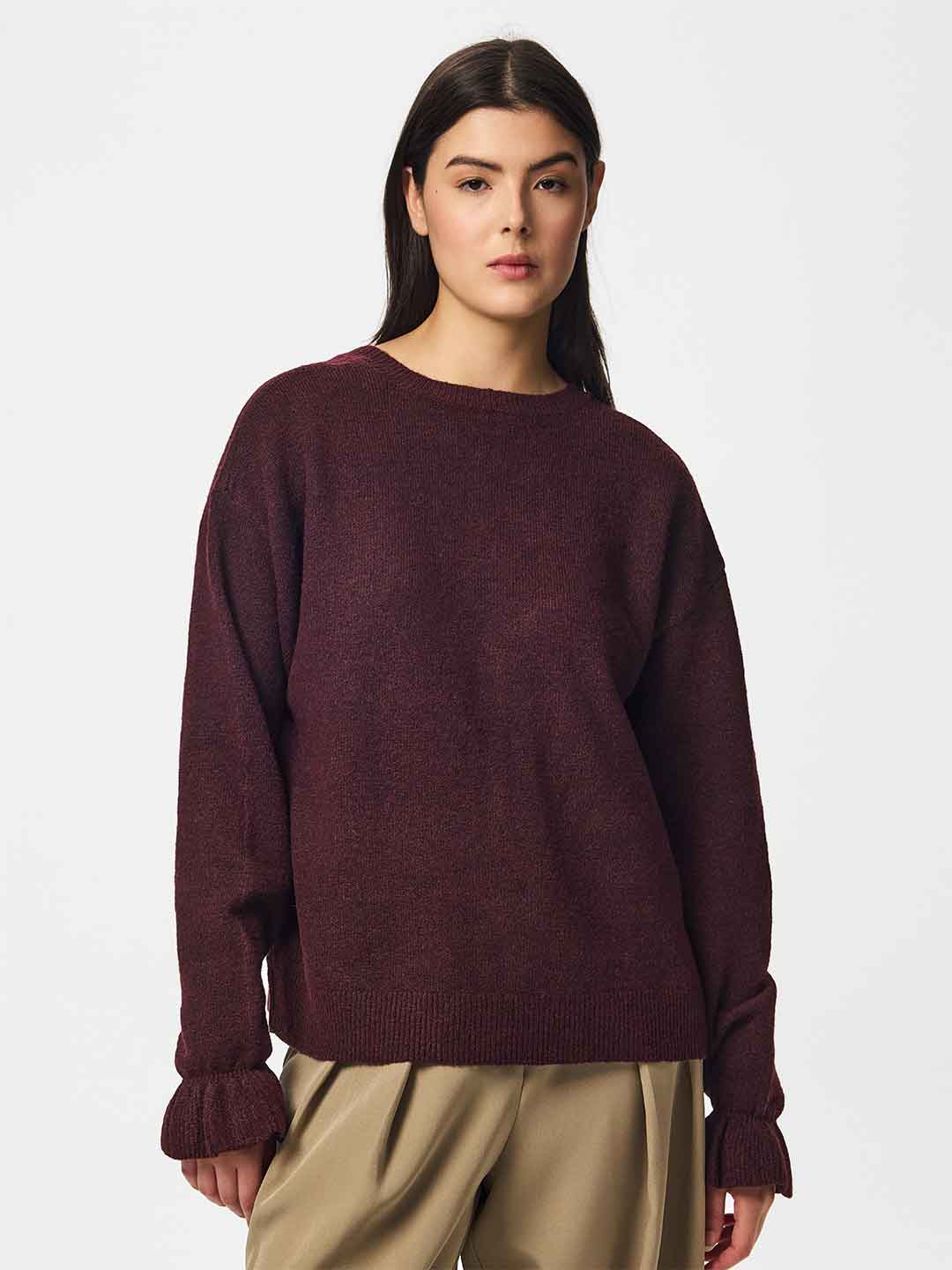 Pieces cardigan bordeaux con fiocchi 17166006 BORDEAUX PIECES 