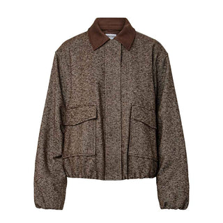 Pieces giubbino marrone bomber 17166068 MARRONE PIECES 