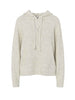 Pieces maglione beige con cappuccio