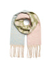 Pieces sciarpa azzurro con frange