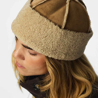 Pieces cappello beige in pelliccia 17166804 BEIGE PIECES 