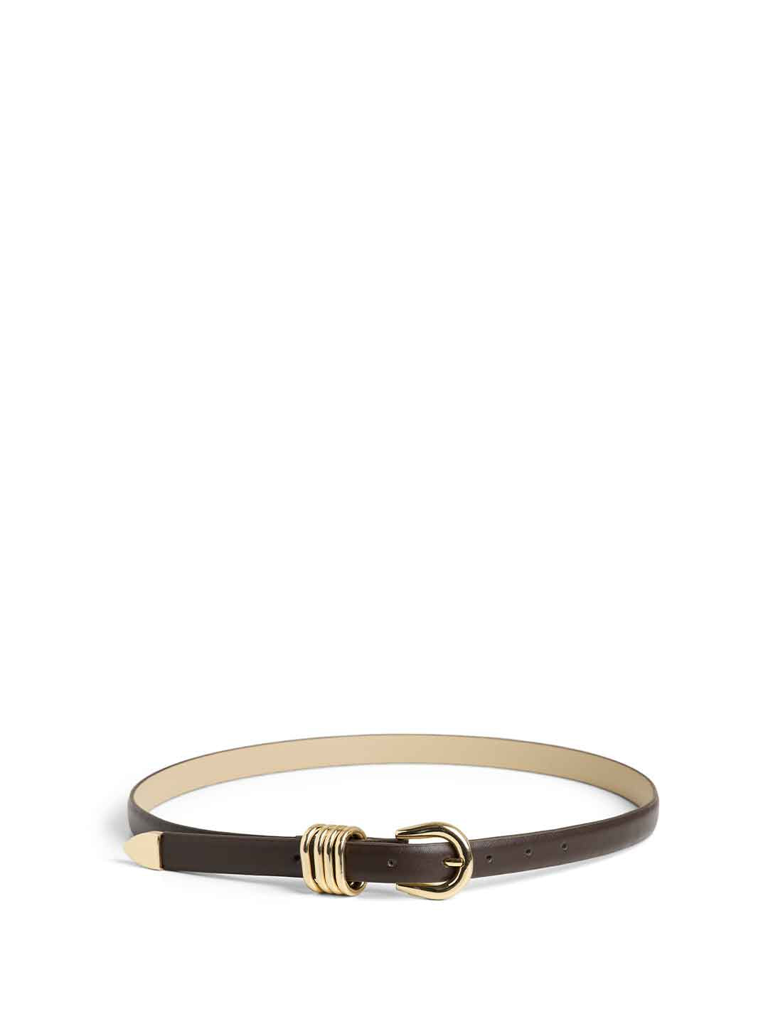 Pieces cintura marrone e oro sottile 17168576 MARRONE PIECES 