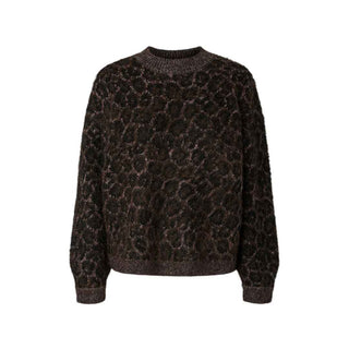 Pieces maglione marrone maculato 17169085 MARRONE PIECES 