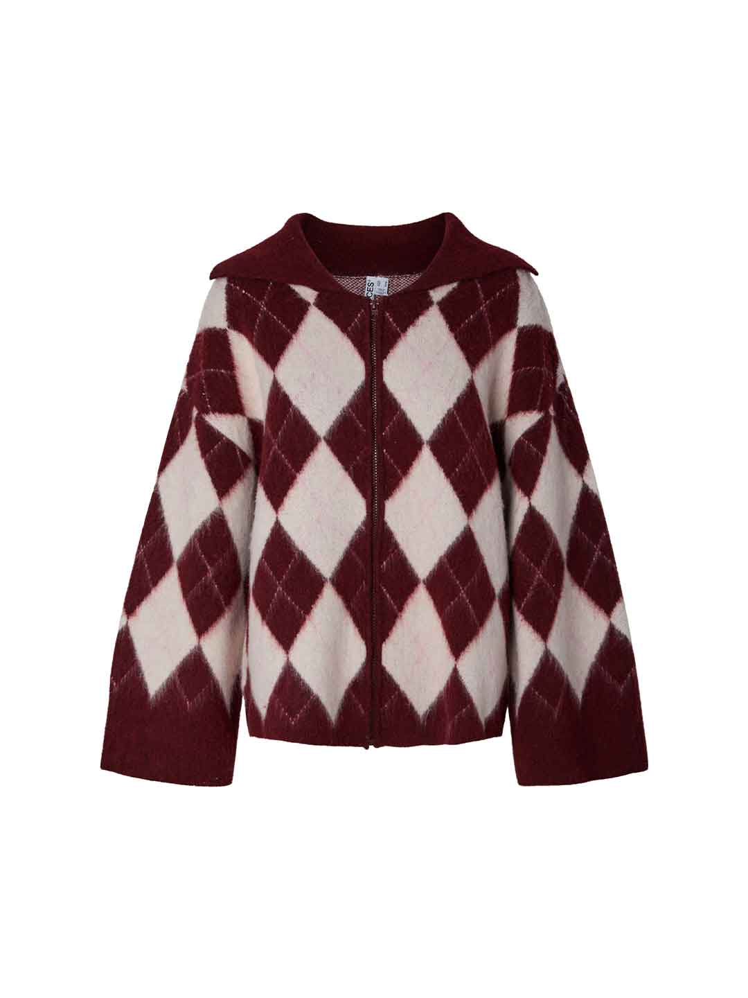 Pieces cardigan bordeaux a rombi 17169183 BORDEAUX PIECES 
