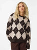 Pieces maglione marrone a rombi