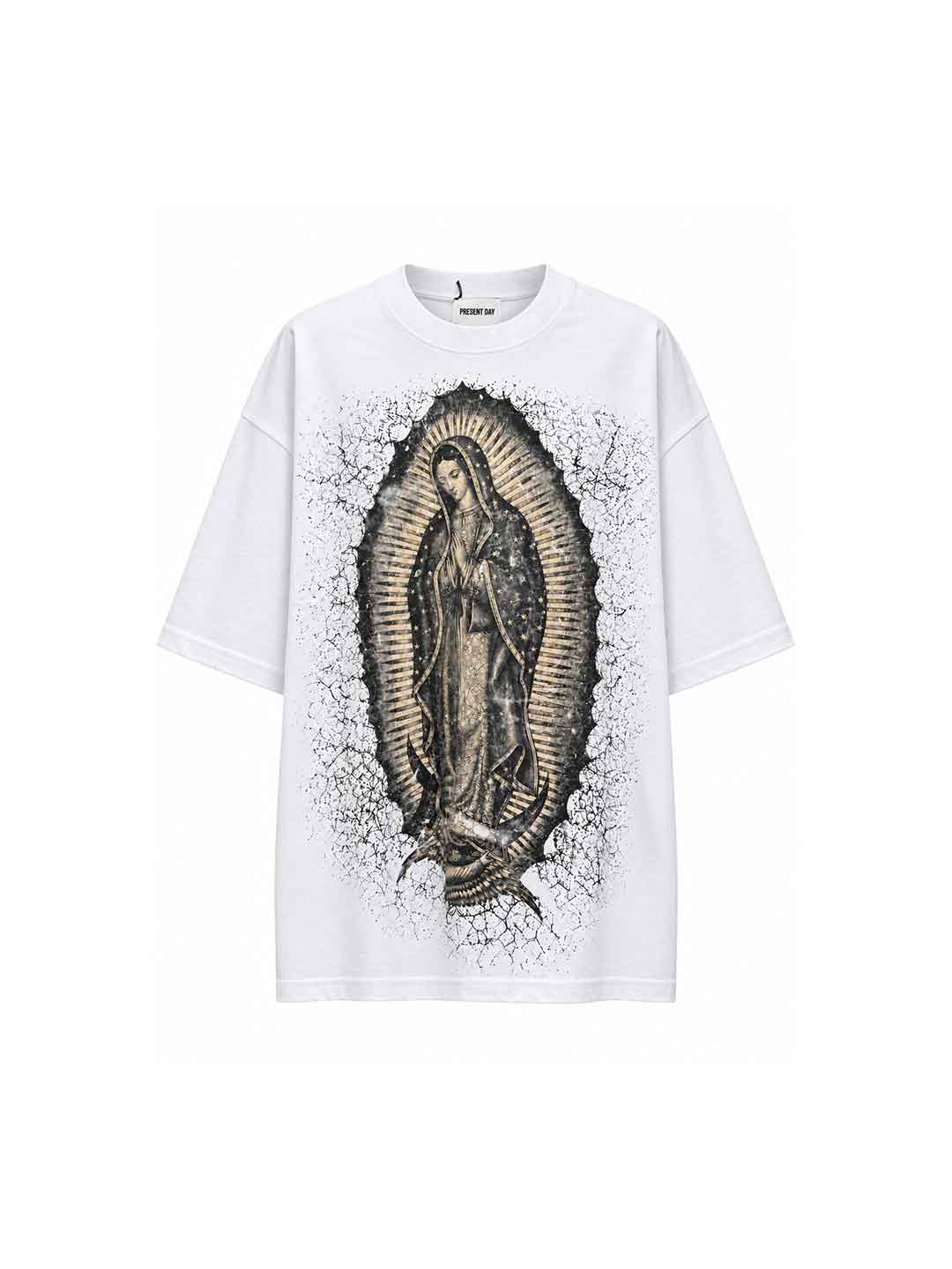 Present Day t-shirt bianco con madonna PRS187 BIANCO PRESENT DAY 