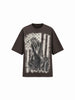 Present Day t-shirt marrone stampa mani