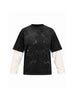 Present Day t-shirt nero con maniche bianche