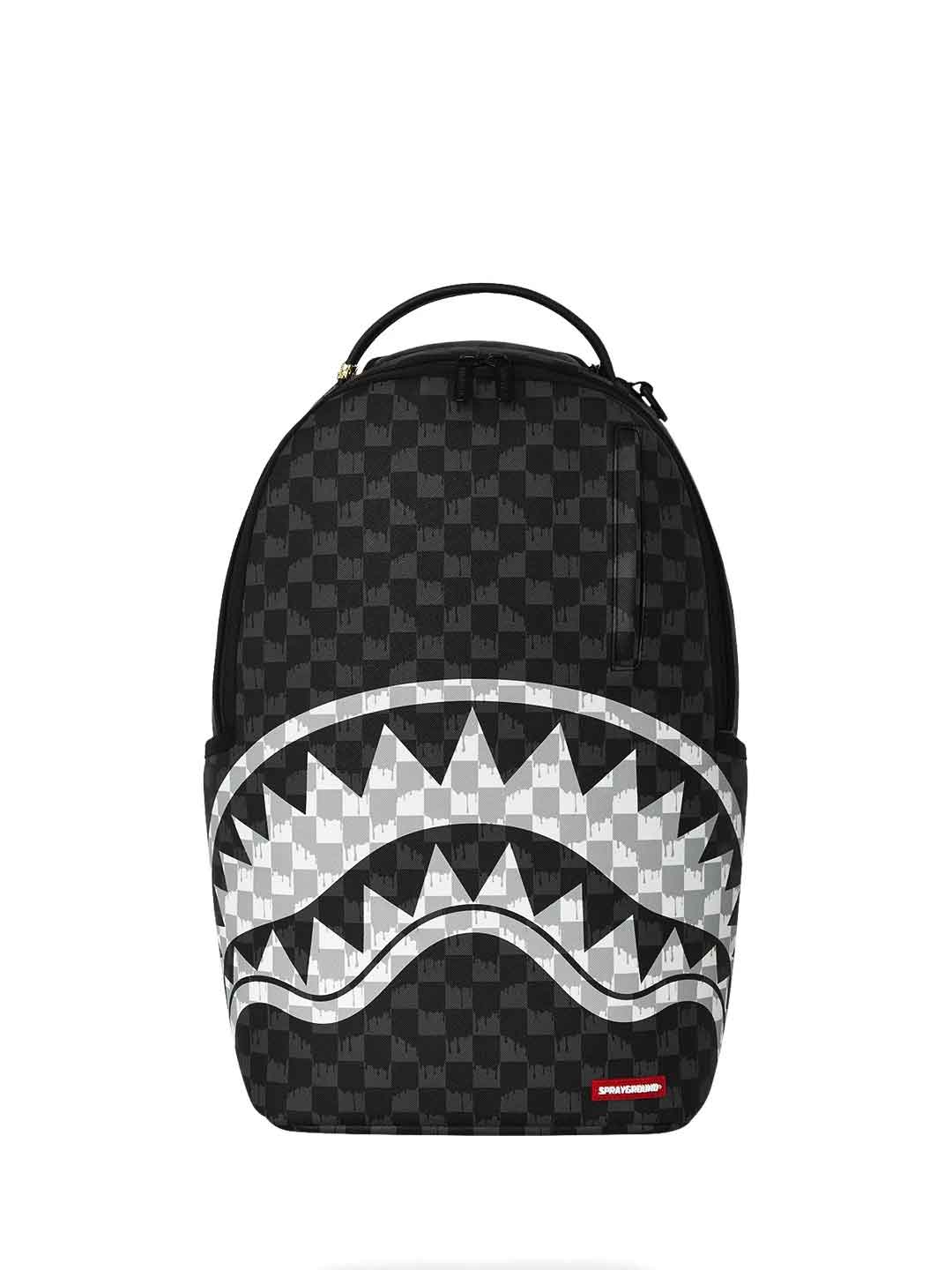 Sprayground Black And White Drip Check zaino nero bocca bianca 910B8553NSZ NERO SPRAYGROUND 