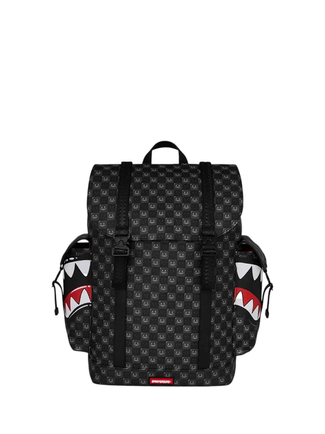 Sprayground Shark In Paris WTF Bubbly Black Check Monte Carlo zaino nero 910B9311NSZ NERO SPRAYGROUND 