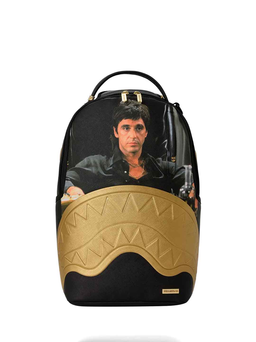 Sprayground Scarface Gold Embossed zaino nero 910B9555NSZ NERO SPRAYGROUND 