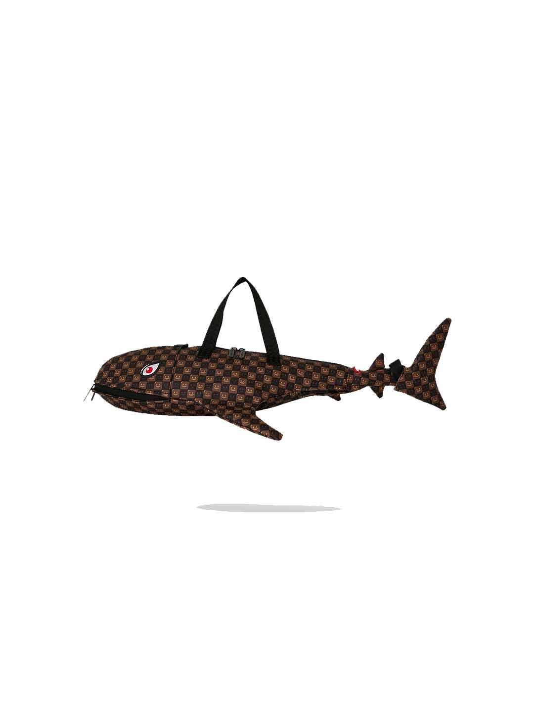 Sprayground Sharks In Paris Grin & Grind borsa marrone a forma di squalo 910D9486NSZ MARRONE SPRAYGROUND 