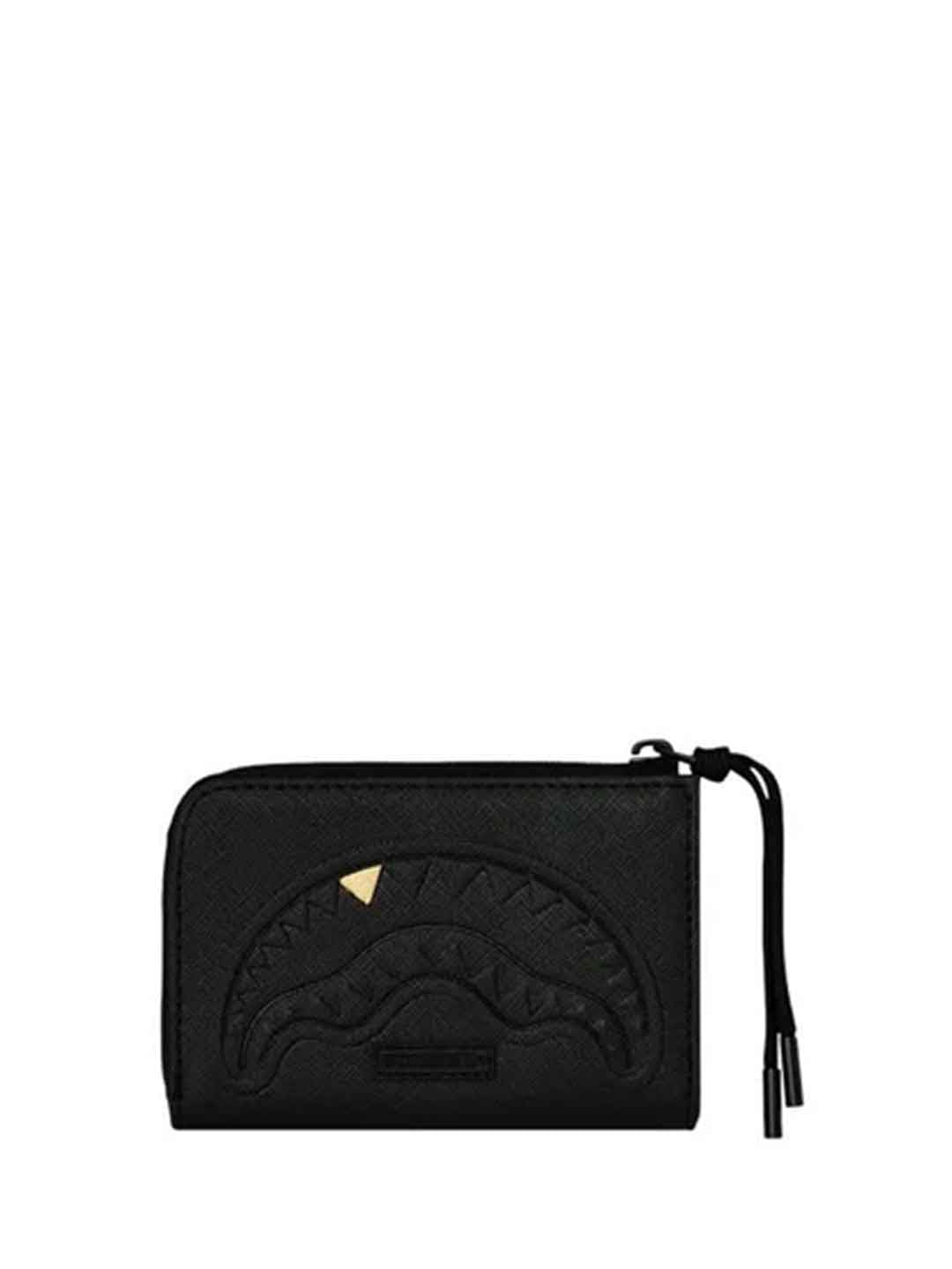 Sprayground Blacked Out Embossed Gold Tooth portafogli nero 910W9328NSZ NERO SPRAYGROUND 