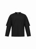Tokyo t-shirt nero con doppia manica