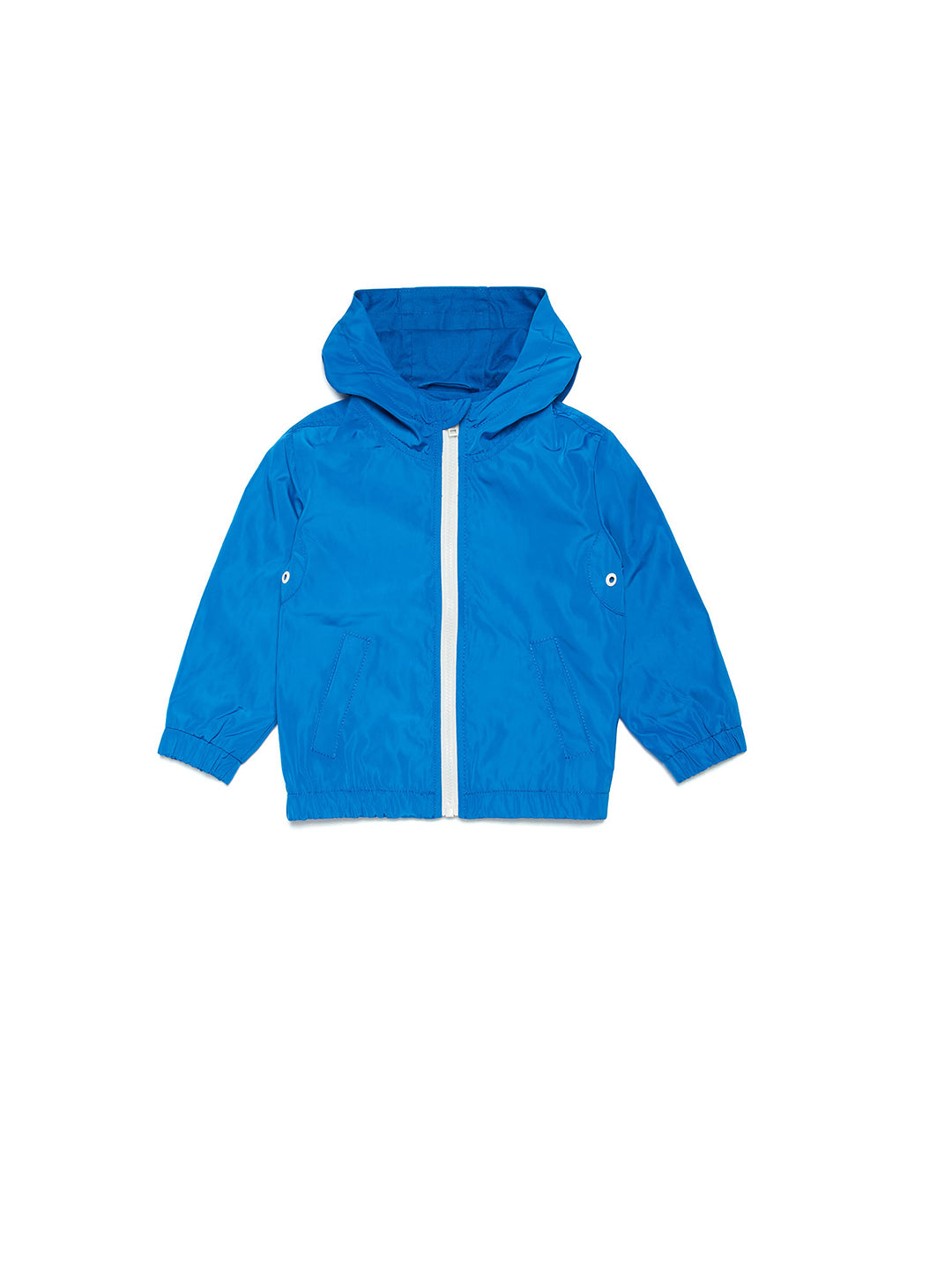 Diesel giacca a vento blu con logo sul retro neonati