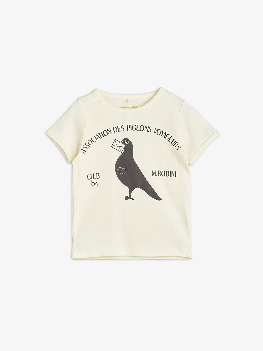 Mini Rodini kids t shirt bianca piccione