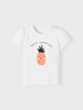Name It t shirt bianca con stampa neonati