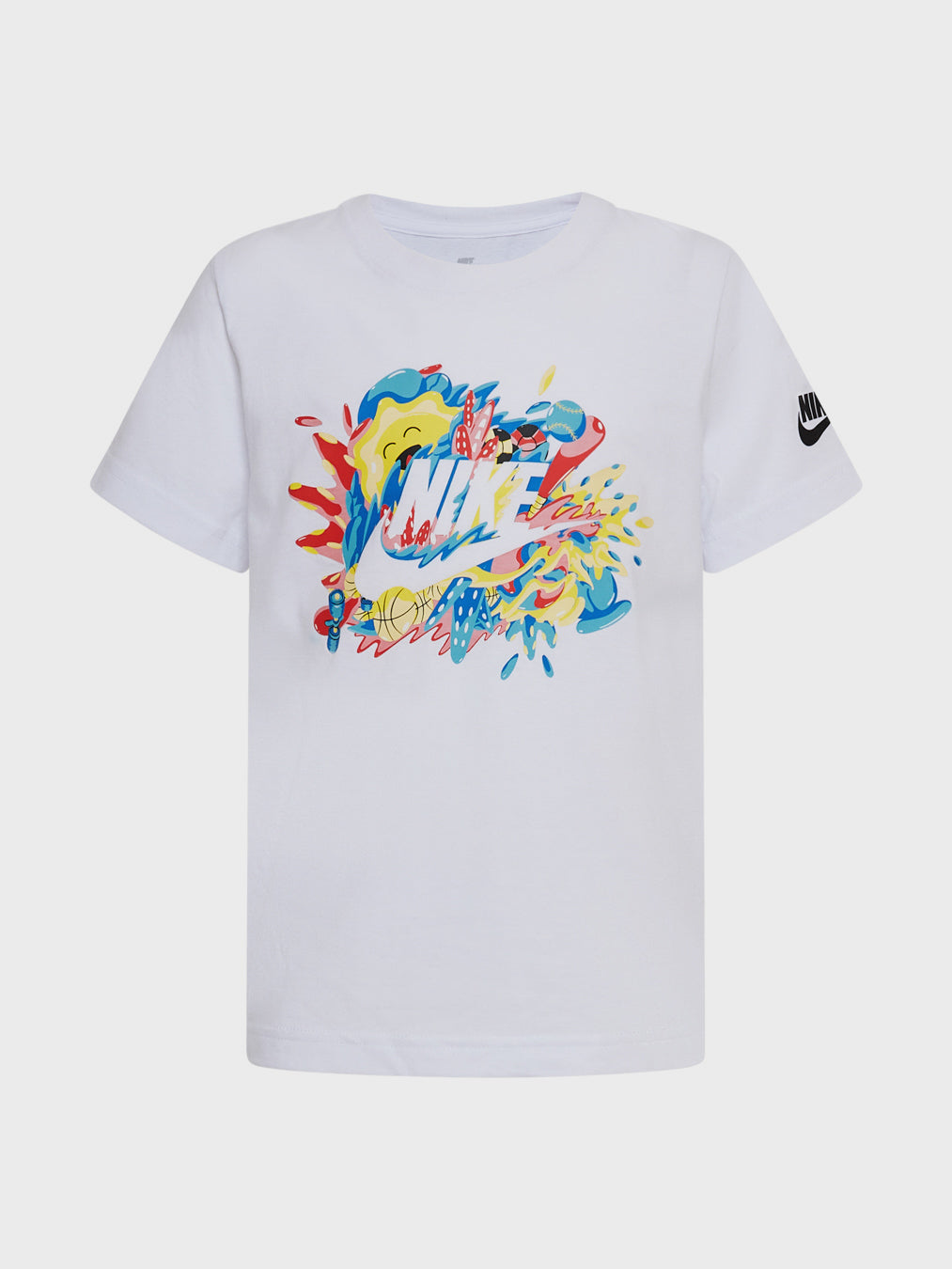 Nike Kids t shirt bianca con stampa frontale