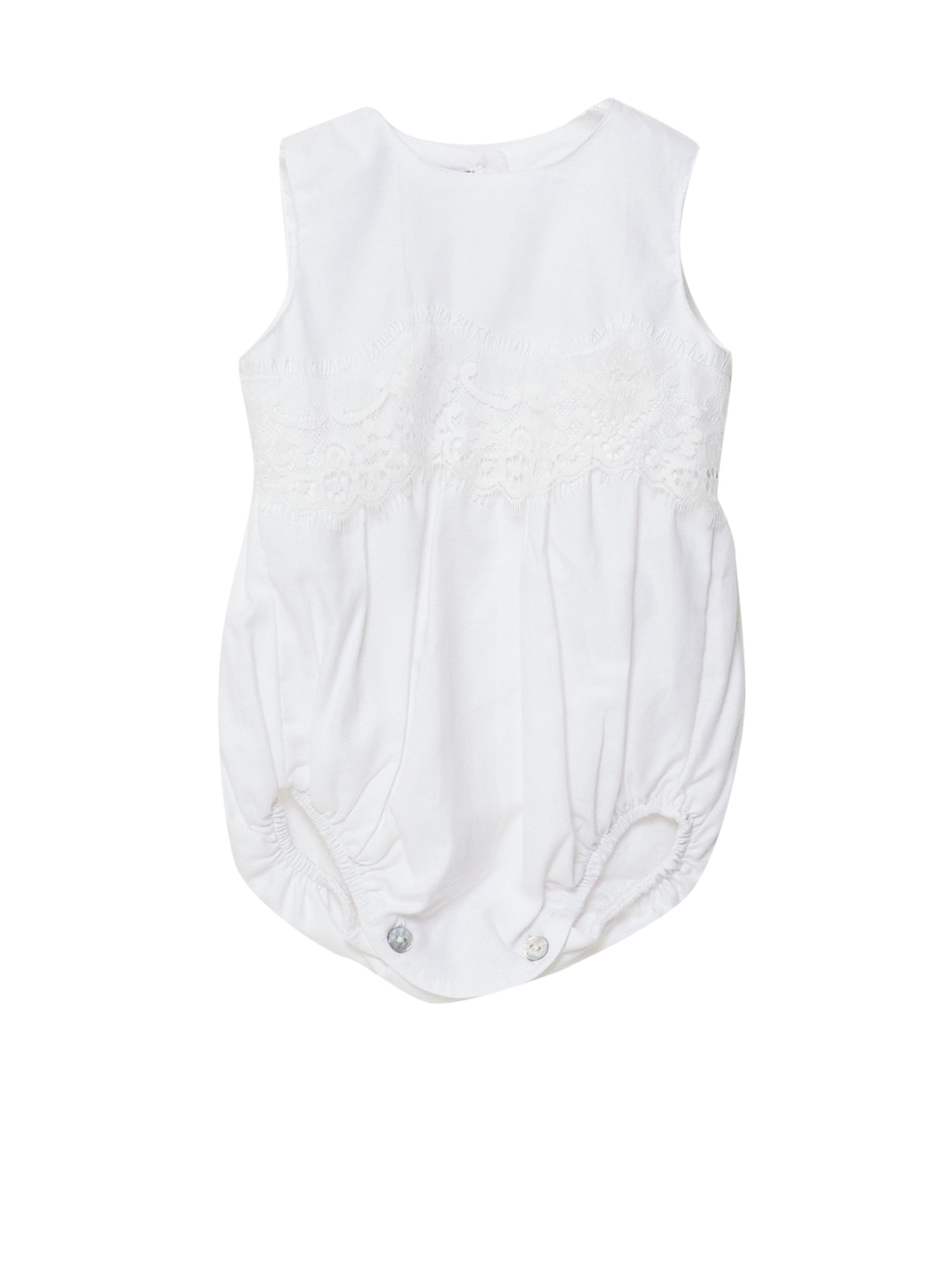 Phi Clothing pagliaccetto neonato bianco