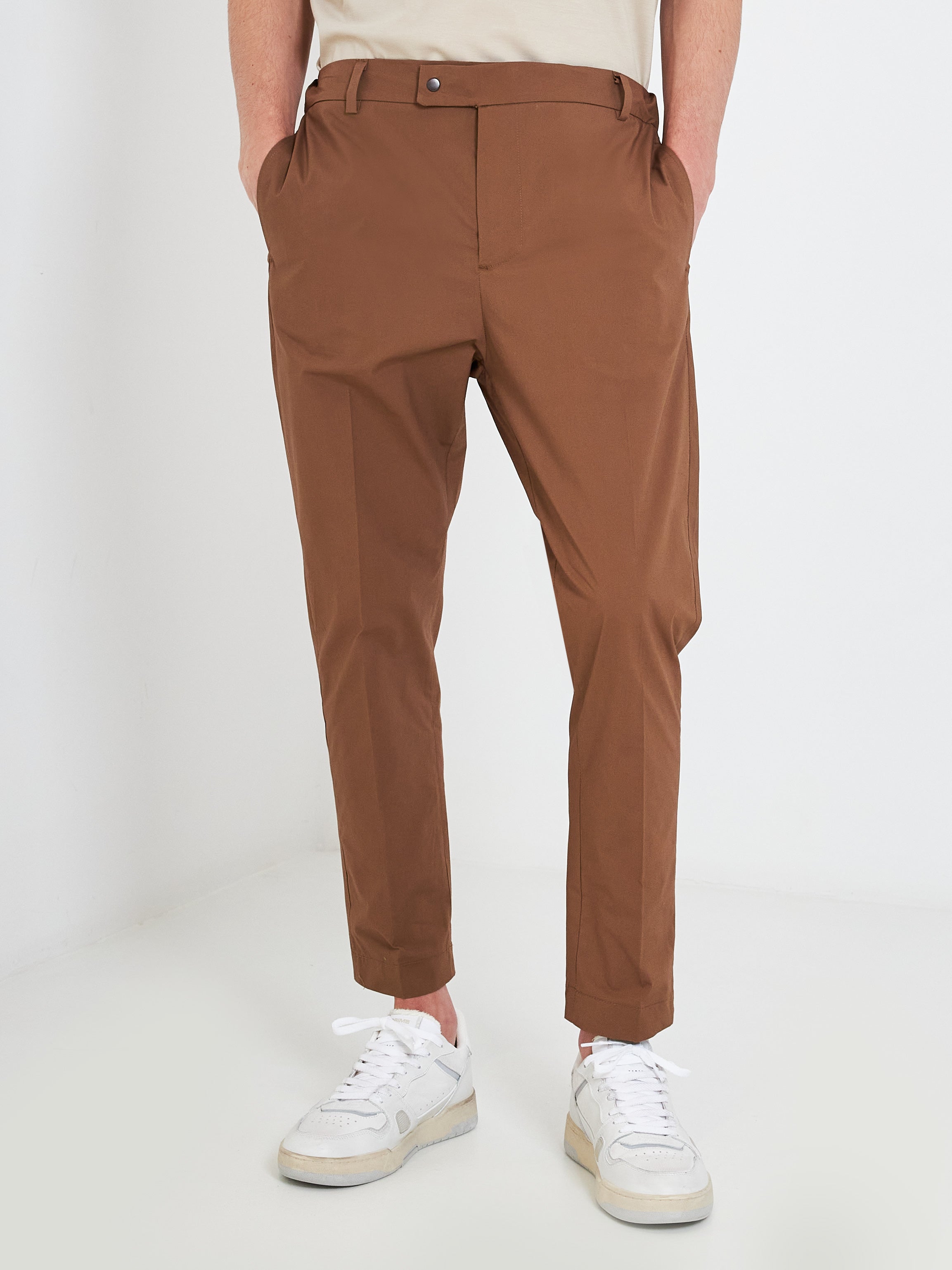 White Over Brown Pants