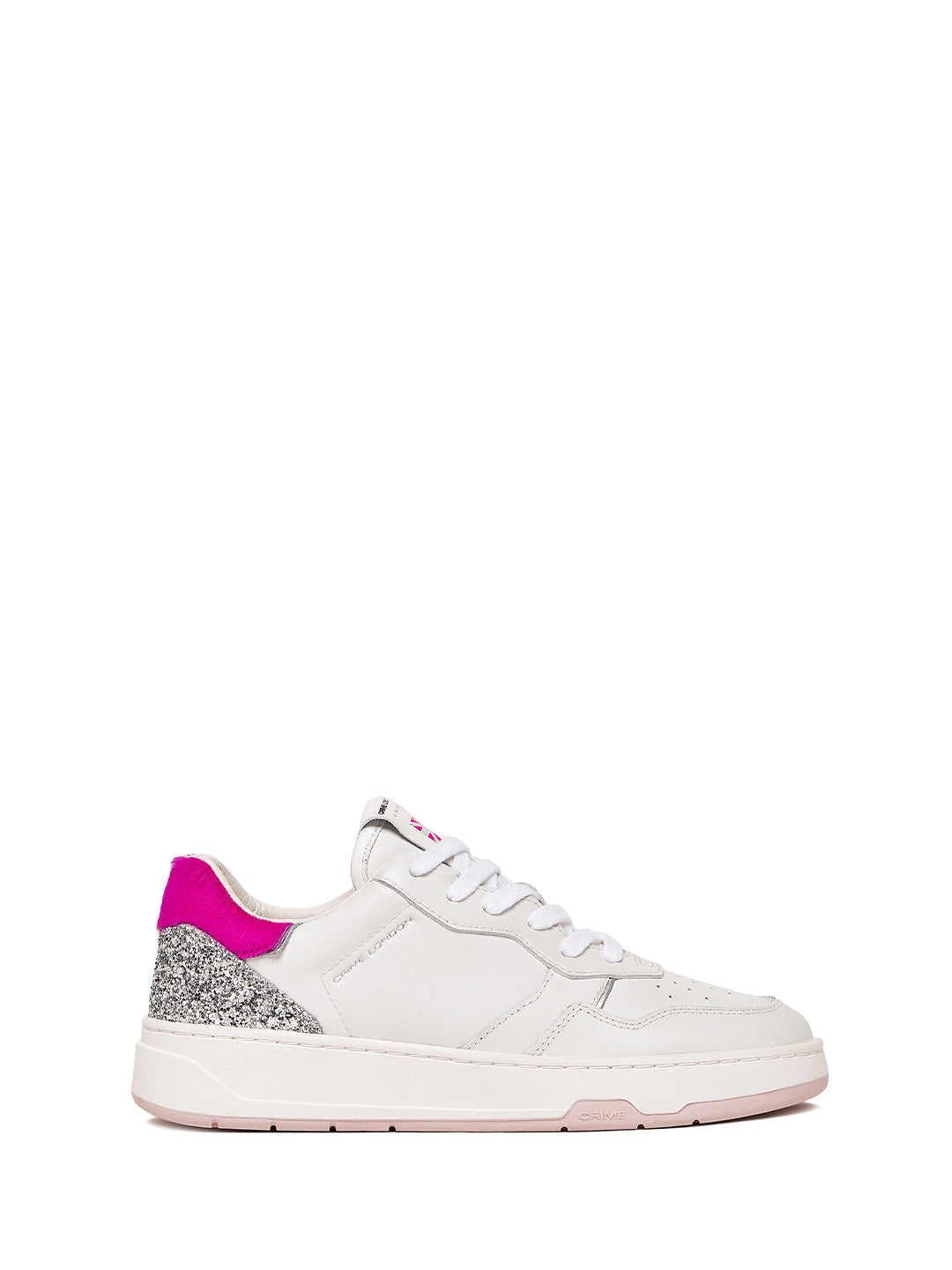 Crime Timeless Cherry On Top sneakers bianco con tab viola