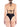 Fabrizia black triangle costume and high-waisted briefs with rhinestones